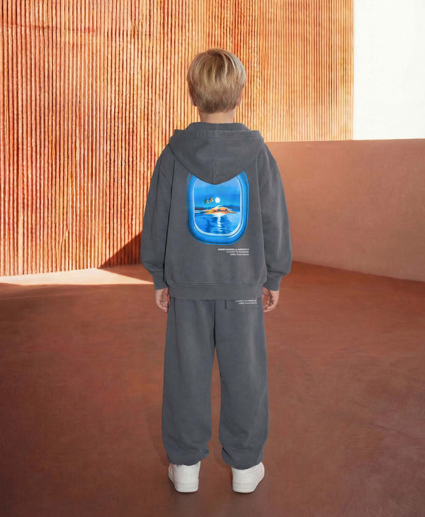 VIDEOGAME 8.0 KIDS ZIPPER HOODIE  VINTAGE GREY