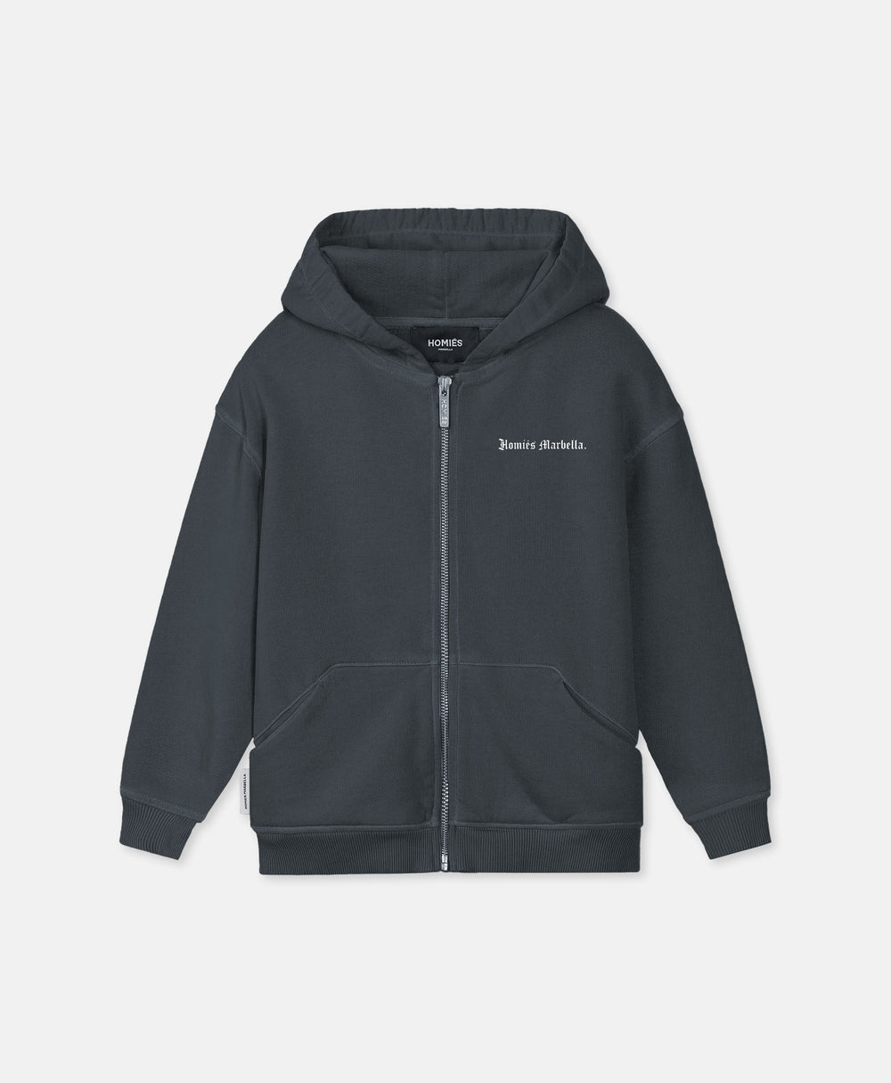 VIDEOGAME 8.0 KIDS ZIPPER HOODIE  VINTAGE GREY