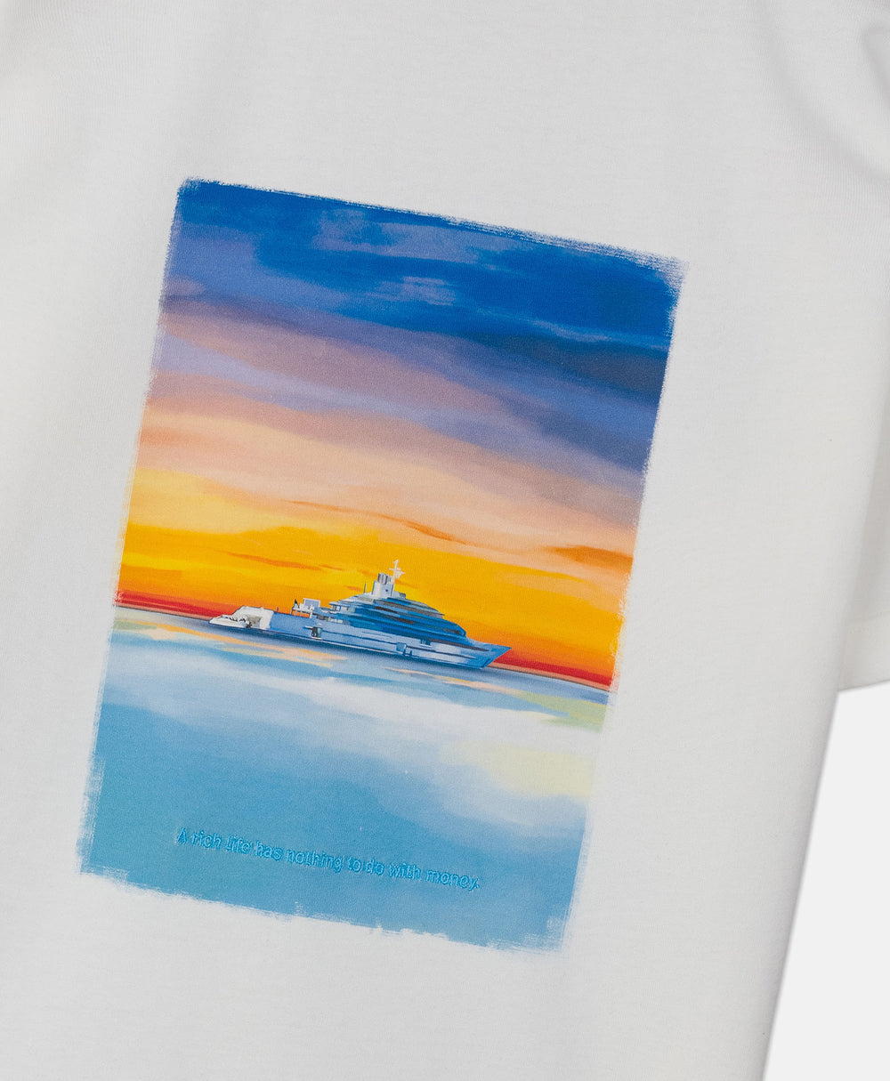 HOMIÉS SUNSET YACHT T-SHIRT VINTAGE WHITE