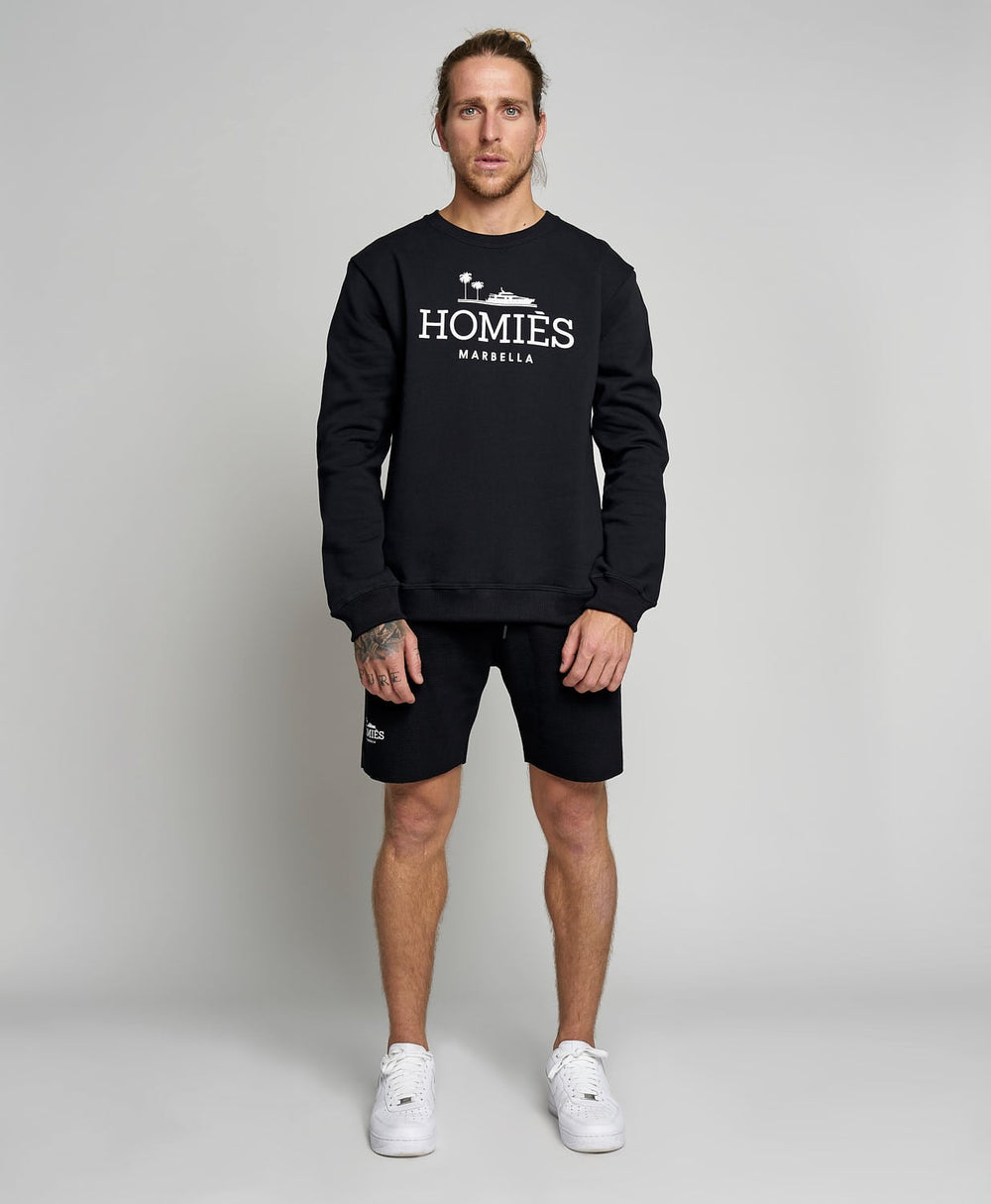 CLASSIC SWEATSHIRT  BLACK - HOMIESMARBELLA