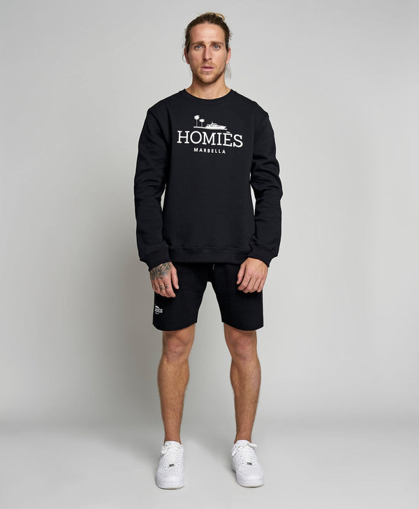 CLASSIC SWEATSHIRT  BLACK - HOMIESMARBELLA
